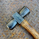 3.5 pound decorated rounding hammer