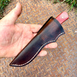 4" EDC - red firehose micarta