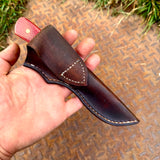 4" EDC - red firehose micarta