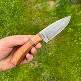 Drop point hunting knife