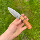 Drop point hunting knife