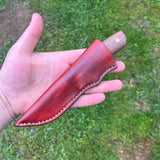Drop point hunting knife