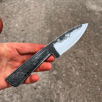 Forged full metal camp knife