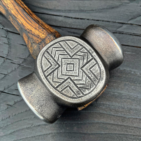 3.5 pound decorated rounding hammer